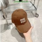 Yupoo miumiu hat baseball brown white embroidery QH5361