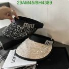 Yupoo miumiu hat visor black rhinestone BH4389