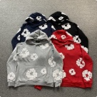 DENIM TEARS jeans hoodie Black Top Quality Size S M L XL XXL