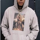 DENIM TEARS jeans hoodie Beige Top Quality Size S M L XL XXL