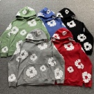 DENIM TEARS jeans hoodie Green Top Quality Size S M L XL XXL