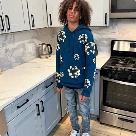 DENIM TEARS jeans hoodie Navy Top Quality Size S M L XL XXL