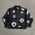DENIM TEARS jeans jacket Black Top Quality Size S M L XL XXL