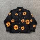 DENIM TEARS jeans jacket Black Top Quality Size S M L XL XXL