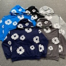 DENIM TEARS jeans hoodie Blue Top Quality Size S M L XL XXL