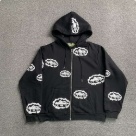 DENIM TEARS jeans hoodie Black Top Quality Size S M L XL XXL