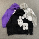 DENIM TEARS jeans hoodie Black Top Quality Size S M L XL XXL