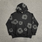 DENIM TEARS jeans hoodie Black Top Quality Size S M L XL XXL